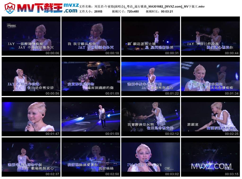 刘美君-午夜情(演唱会)_粤语_流行歌曲_MA301682